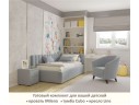Мягкая кровать Milena 900 серая с ортопедическим основанием арт. 986707
