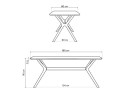 Unika 180x80 белый спеченный камень / светлое дерево Керамический стол