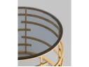 Журнальный столик STOOL GROUP Инфлюэнс 60*60 Стекло smoke/Сталь золото арт. 1599903