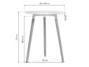 Lorini 60 white / wood Стол деревянный