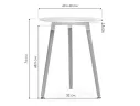 Lorini 60 white / wood Стол деревянный арт. 867403