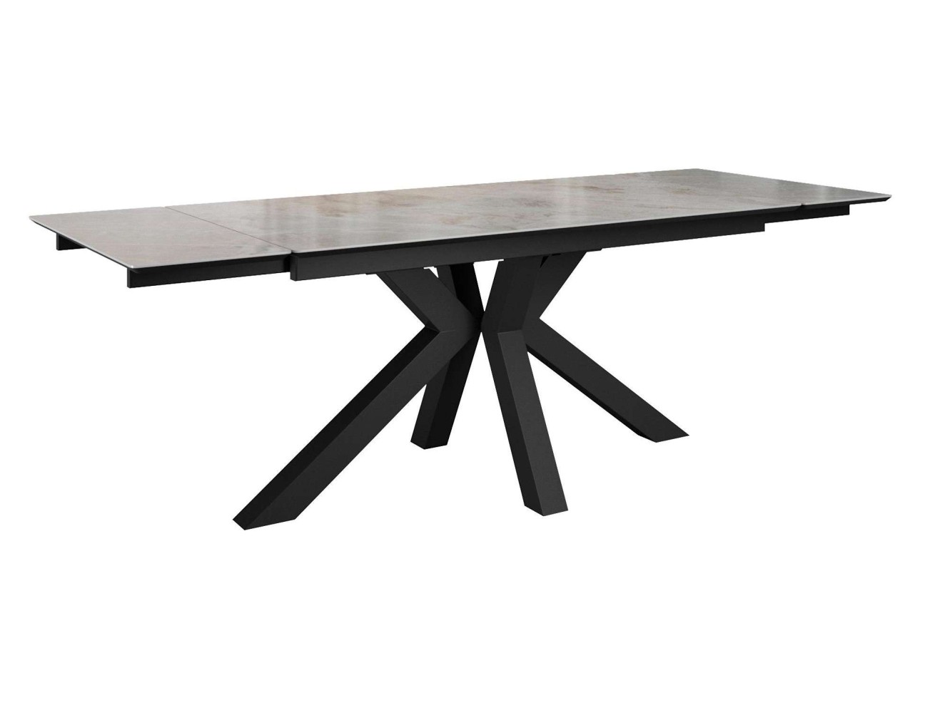 Стол DikLine SFE160 Керамика Italian Grey (глянец серый)/подстолье черное/опоры черные (2 уп.) арт. 1083713