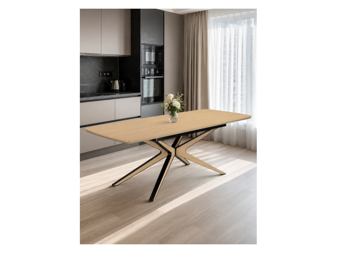 Roxy 160(220)x90 светлый дуб Стол деревянный арт. 1375843