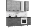 Кухня Рио NEW ЛДСП 2,2/900м (490), Компановка №2, Бетон светлый/Бетон темный, Графит арт. 1307845