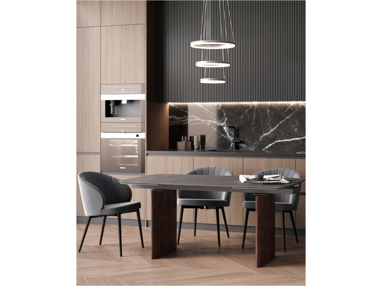 Стол обеденный STOOL GROUP Астарта раскладной 160-240*90 Керамика темная арт. 1324491