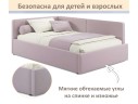 Мягкая кровать-тахта Kapri 1200 лиловая c подъемным механизмом арт. 1246621