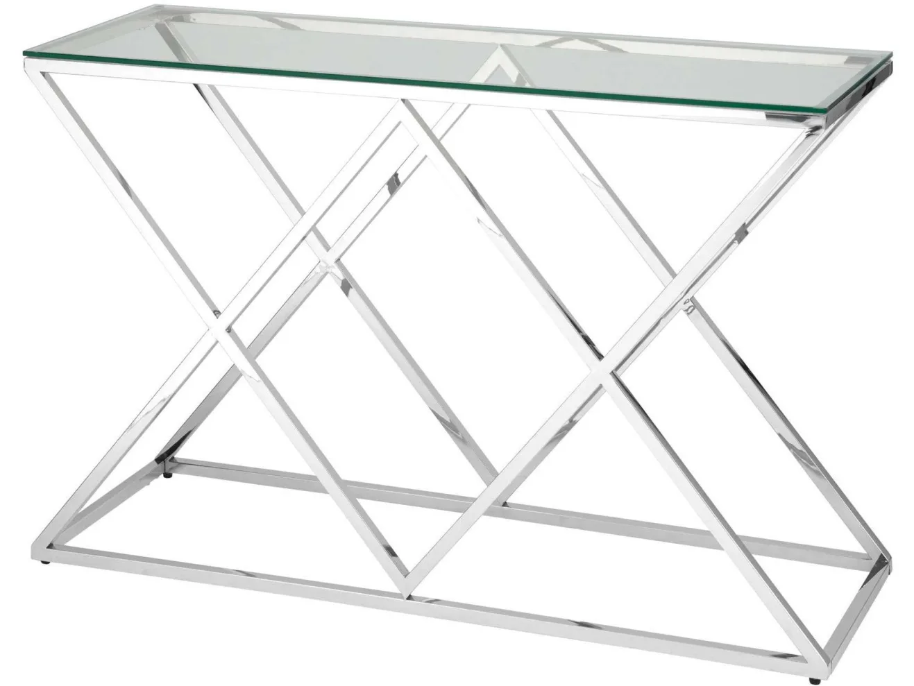 Консоль Stool Group ИНСИГНИЯ 120х40 Прозрачное стекло/Сталь серебро арт. 1598827
