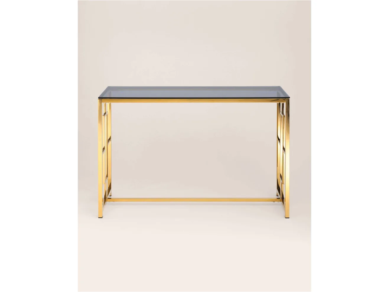 Консоль Stool Group БРУКЛИН 120х40 Стекло smoke/Сталь золото арт. 1598821