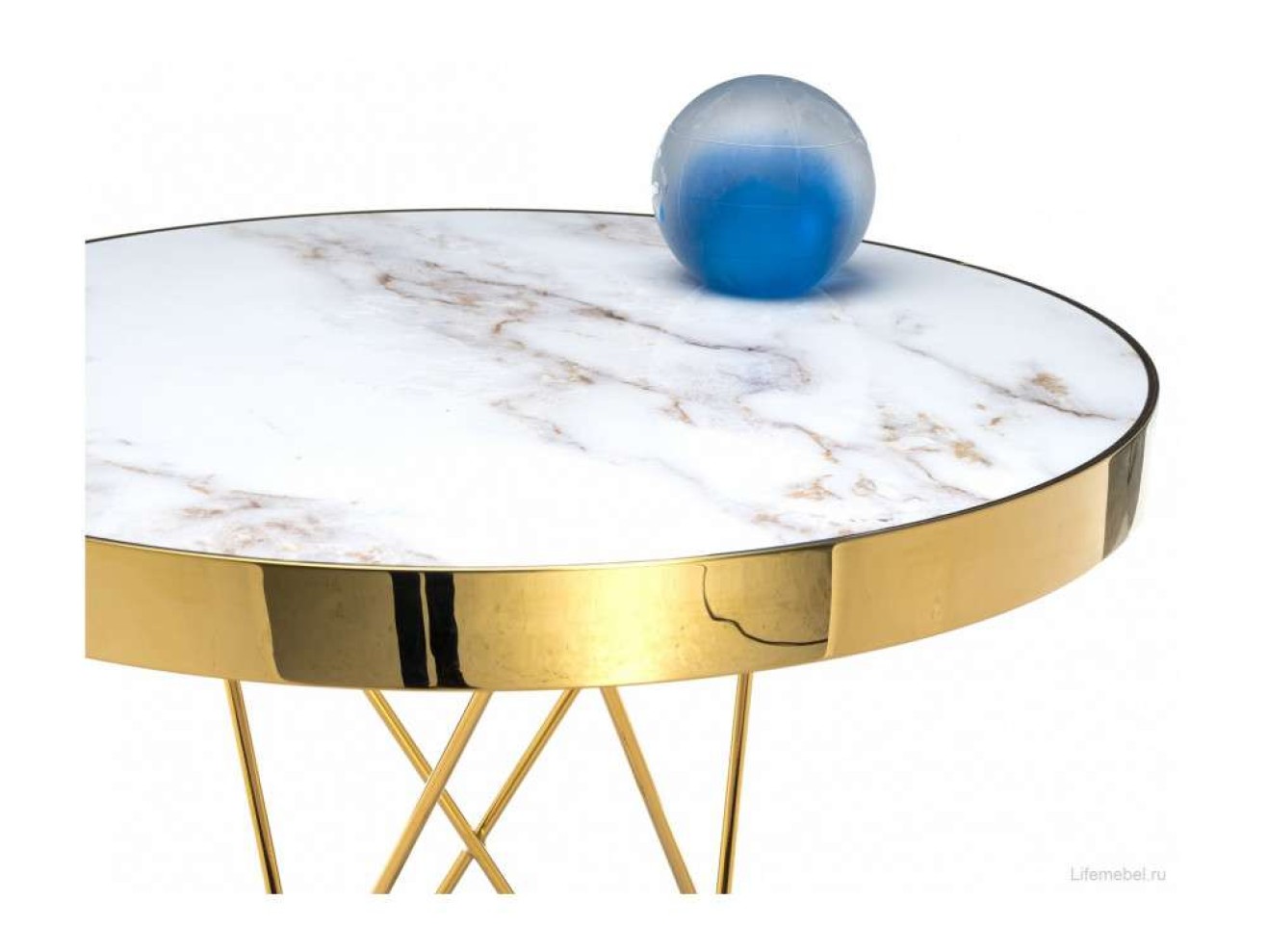 Milena white / gold Стол деревянный