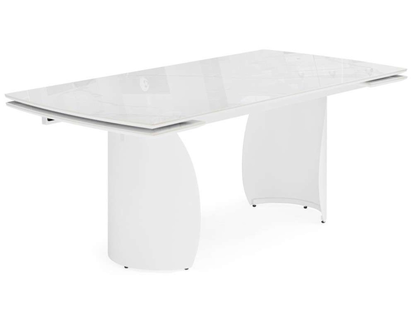 Готланд 180(240)x90 statuario titan gloss / белый Керамический стол арт. 1320873