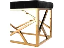 Банкетка-скамейка Stool Group АРТ ДЕКО Вельвет черный/Сталь золото  Mebel арт. 1580599