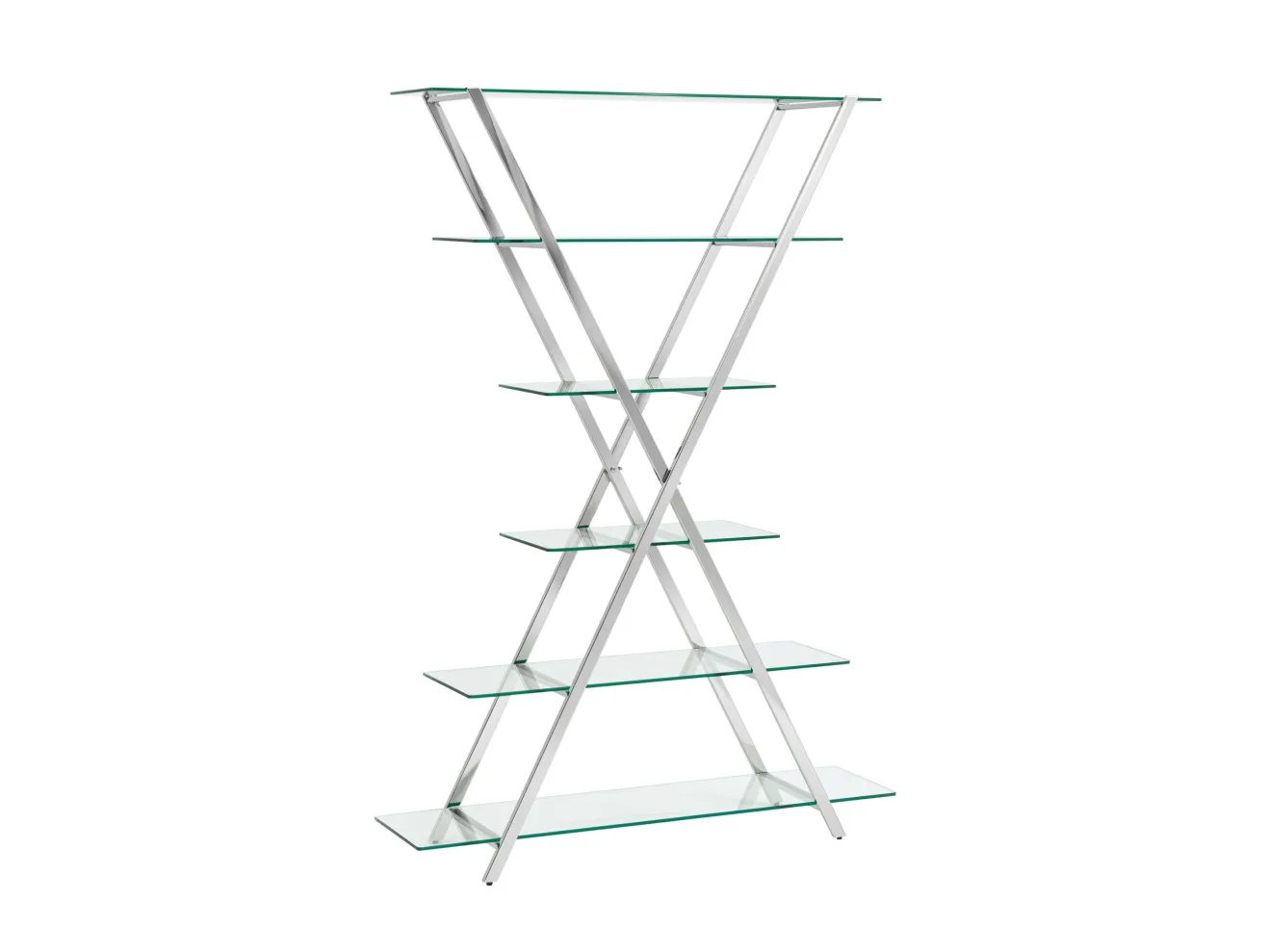 Стеллаж STOOL GROUP Гейт Прозрачное стекло/Сталь серебро арт. 1568217
