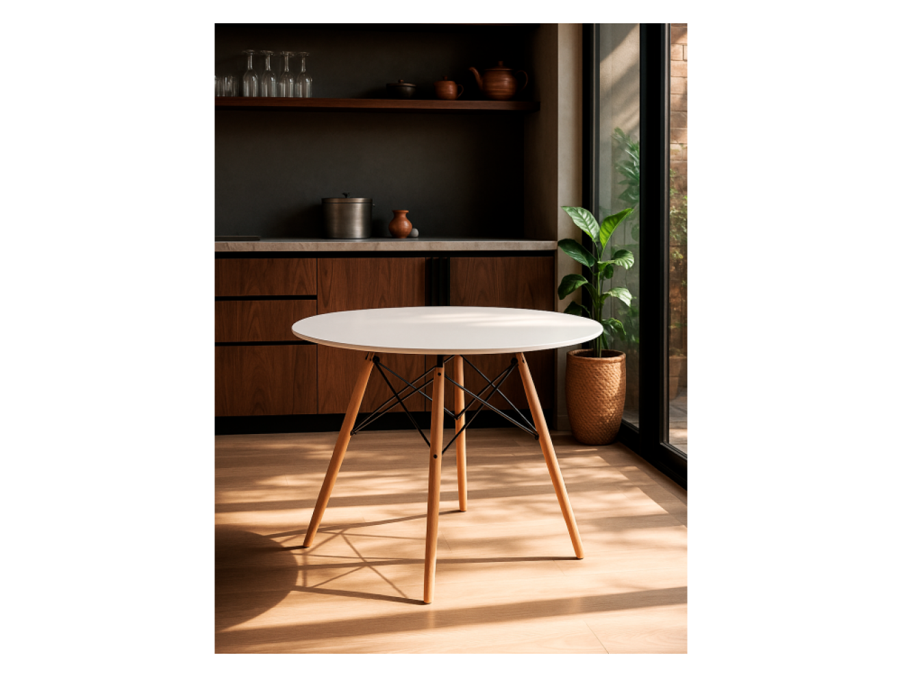 Table 90 white / wood Стол деревянный