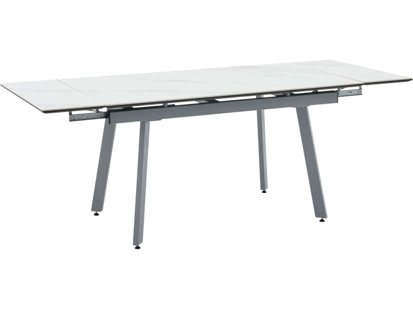 Стол обеденный STOOL GROUP Тайл 140-200*85 Snow white, подстолье серое арт. 1568359