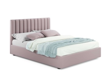 Мягкая кровать Olivia 1400 лиловая с ортопедическим основанием