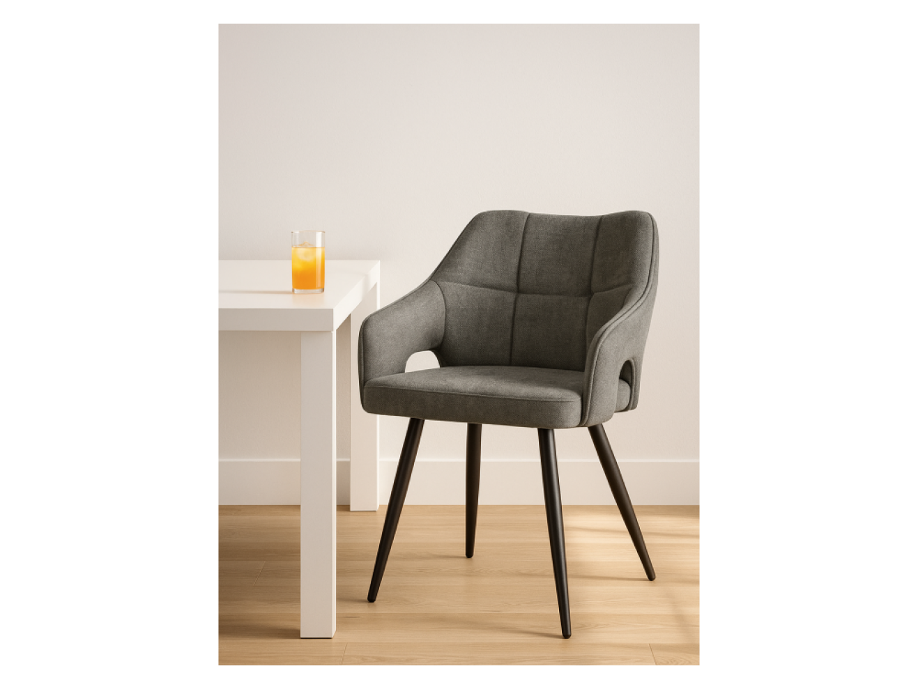 Hera dark gray / black Стул на металлокаркасе