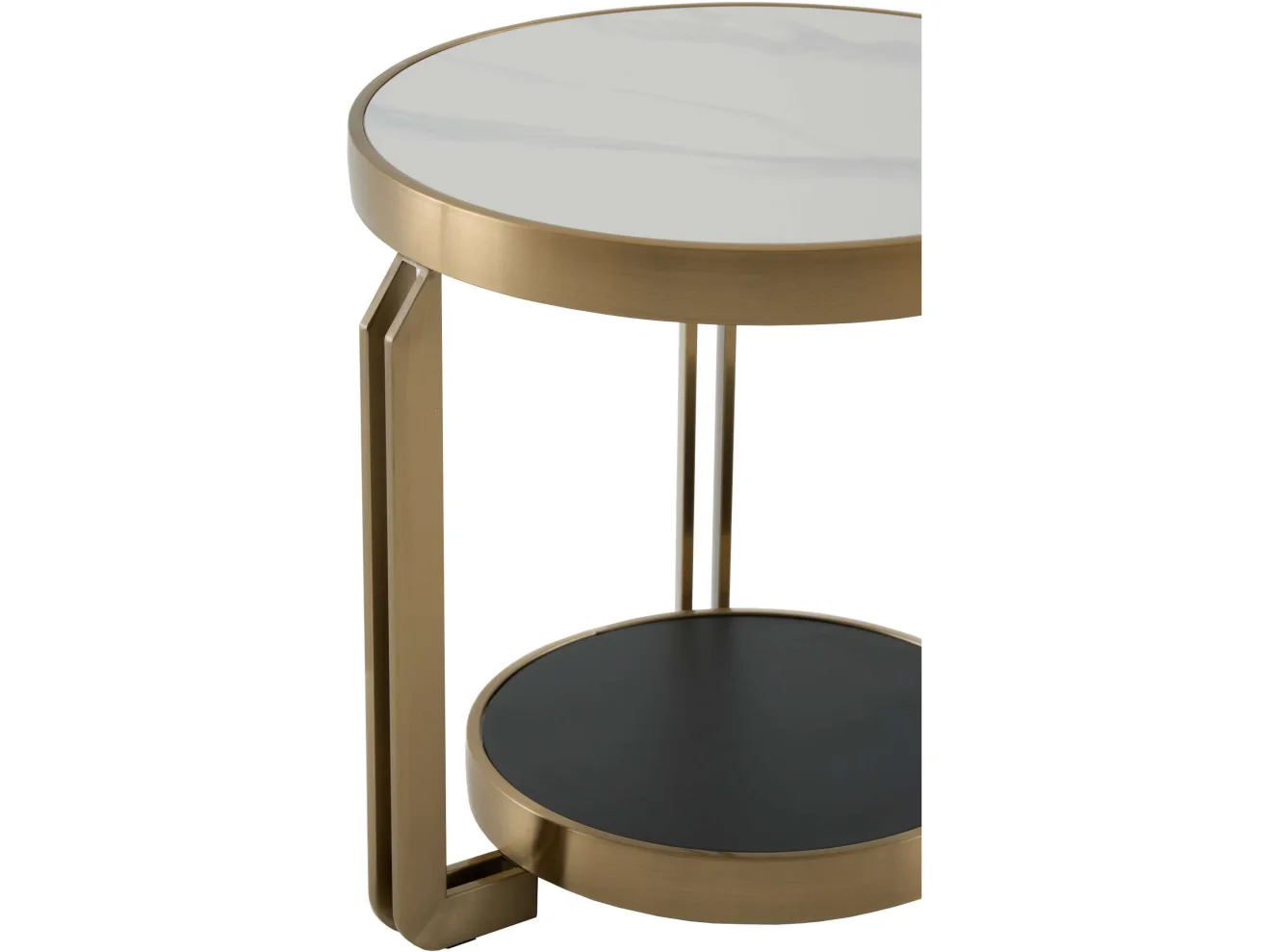 Стол журнальный STOOL GROUP Калисто 55*55 Светлая и темная керамика арт. 1568377
