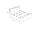 Кровать с проложками ДСП Фиеста LIGHT 140х200, венге арт. 828249