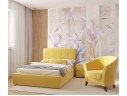 Мягкая кровать Selesta 1200 желтая с подъем.механизмом