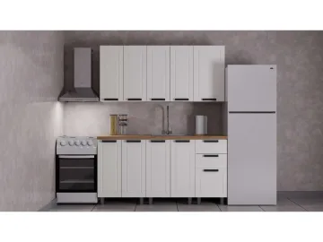 ГК Аленушка 1,6м  Лилия Молочный/Молочный,скоба черный,сонома
