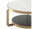 Стол журнальный STOOL GROUP Калисто 90*90 Светлая и темная керамика арт. 1568375