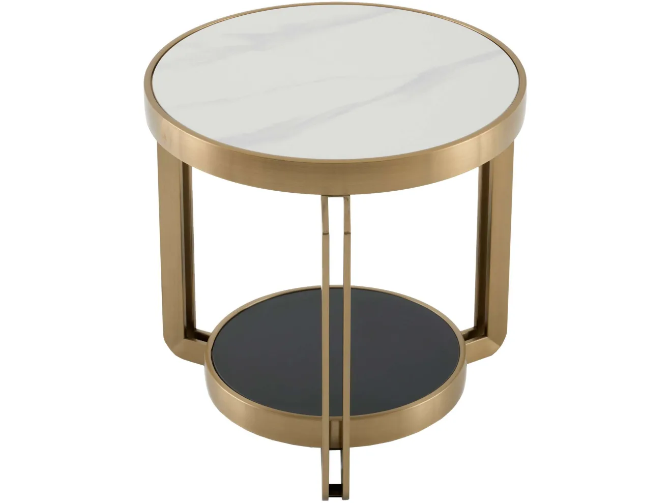 Стол журнальный STOOL GROUP Калисто 55*55 Светлая и темная керамика арт. 1568377