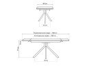 Катчел 120(180)x80 черный мрамор / черный Керамический стол
