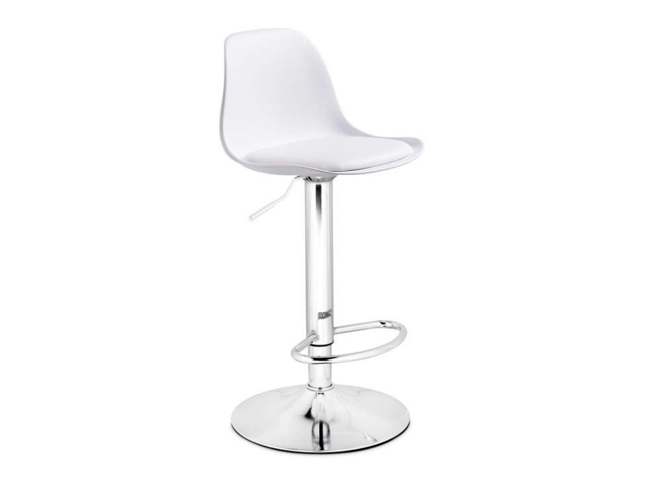 Soft white / chrome Барный стул