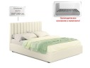 Мягкая кровать Olivia 1600 беж с ортопедическим основанием