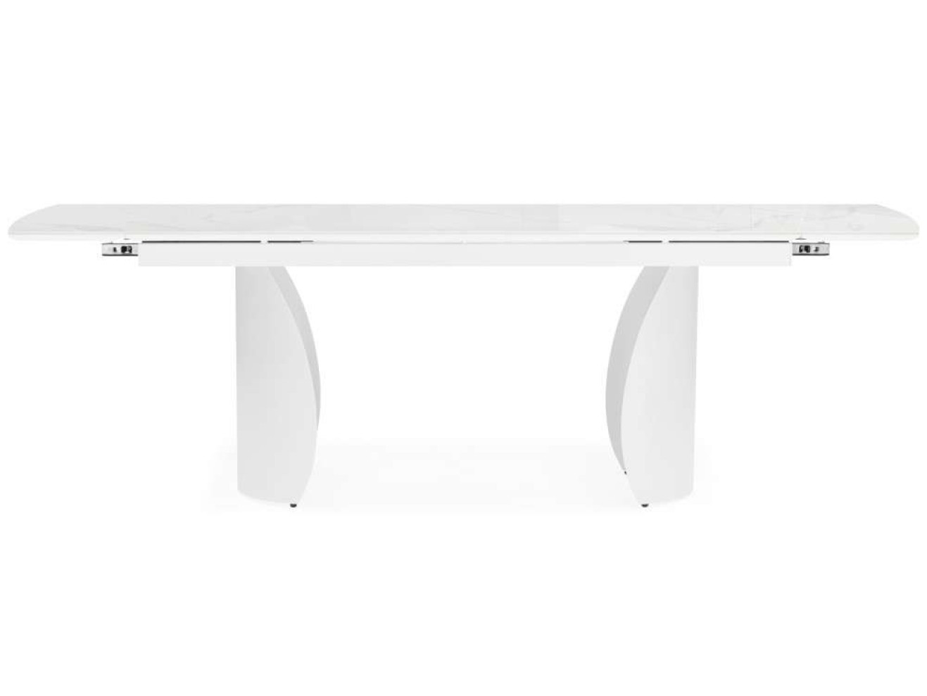 Готланд 180(240)x90 statuario titan gloss / белый Керамический стол