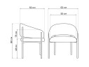 Janin white / wooden metal Стул на металлокаркасе