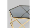 Журнальный столик STOOL GROUP Круз 93*80 Стекло smoke/Сталь золото арт. 1599899
