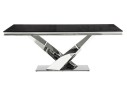 Levon 200x100x75 black Стол стеклянный