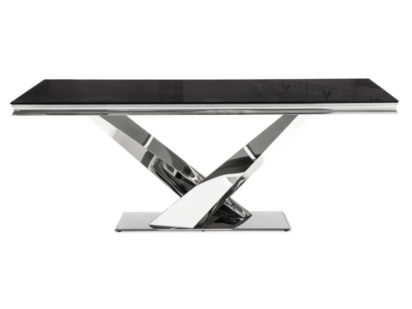 Levon 200x100x75 black Стол стеклянный арт. 1535239