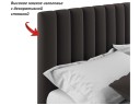 Мягкая кровать Olivia 1600 шоколад с ящиками