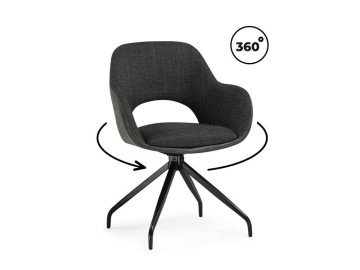 Memfis graphite / black Стул на металлокаркасе