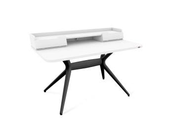 Стол рабочий Sheffilton SHT-TU30-2/TT31 120/65 ЛДСП черный/белый шагрень 