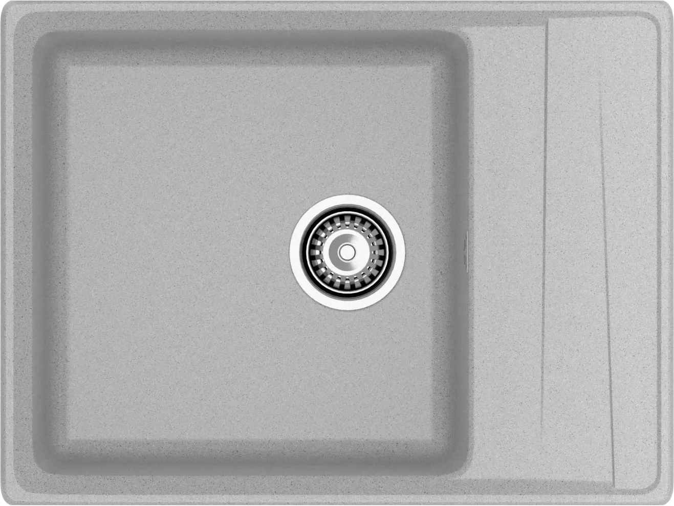 Мойка 660 Level 660L 1-чаш+кр 660*500 серый арт. 1265955