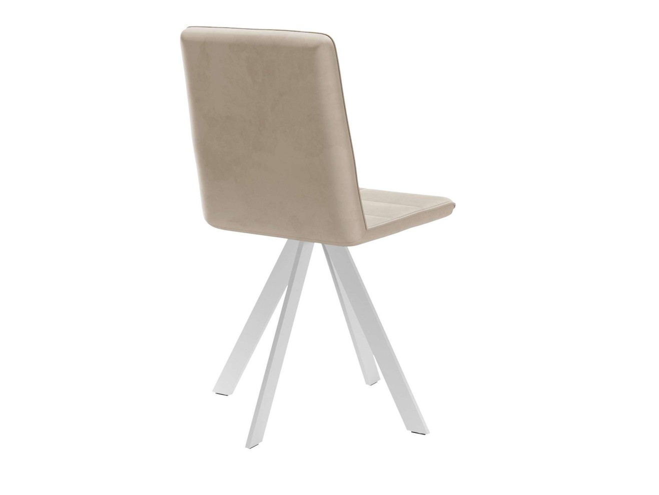 Стул DikLine 230 поворотный B03 BEIGE, ножки белые