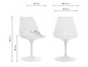 Tulip white Стул на металлокаркасе
