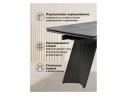 Вейв 160(220)х89 larka grey / черный Керамический стол