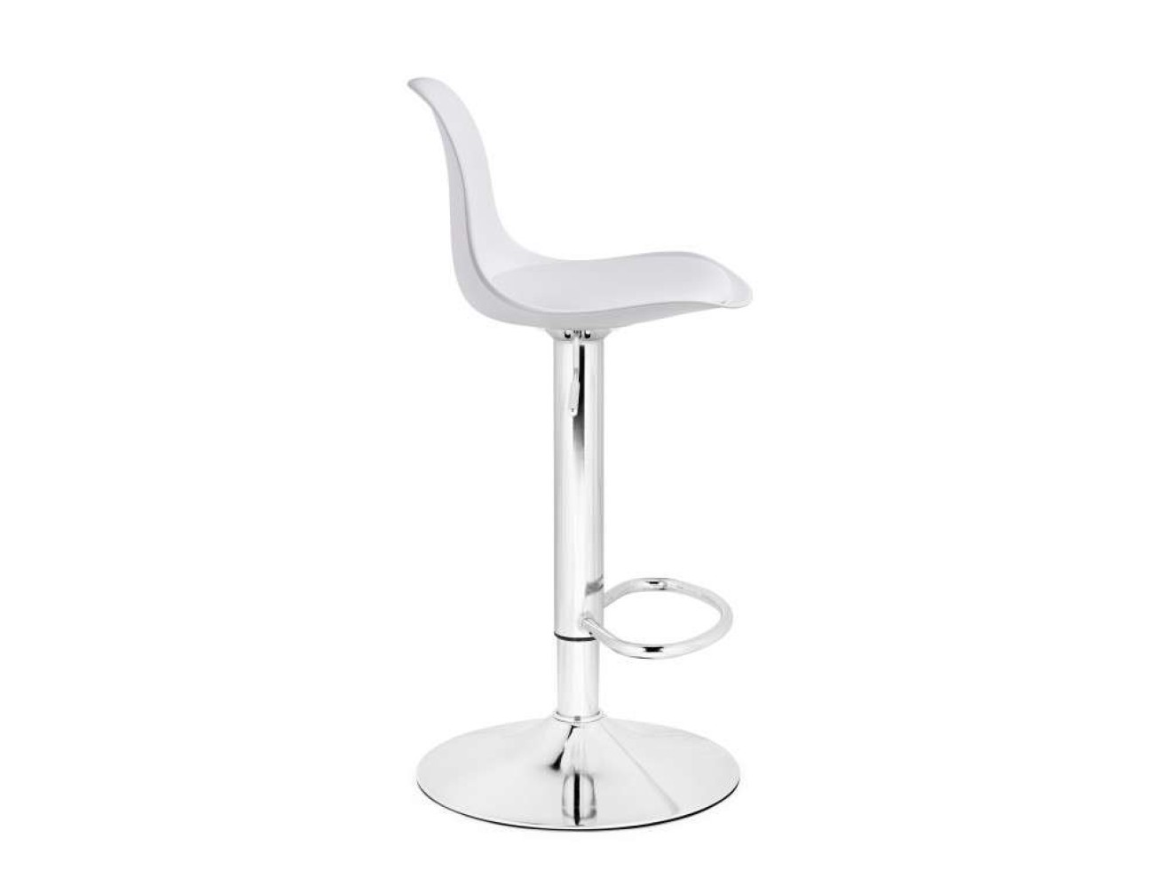 Soft white / chrome Барный стул