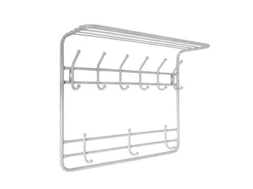Вешалка 2-х ярусная 80 см (белый)