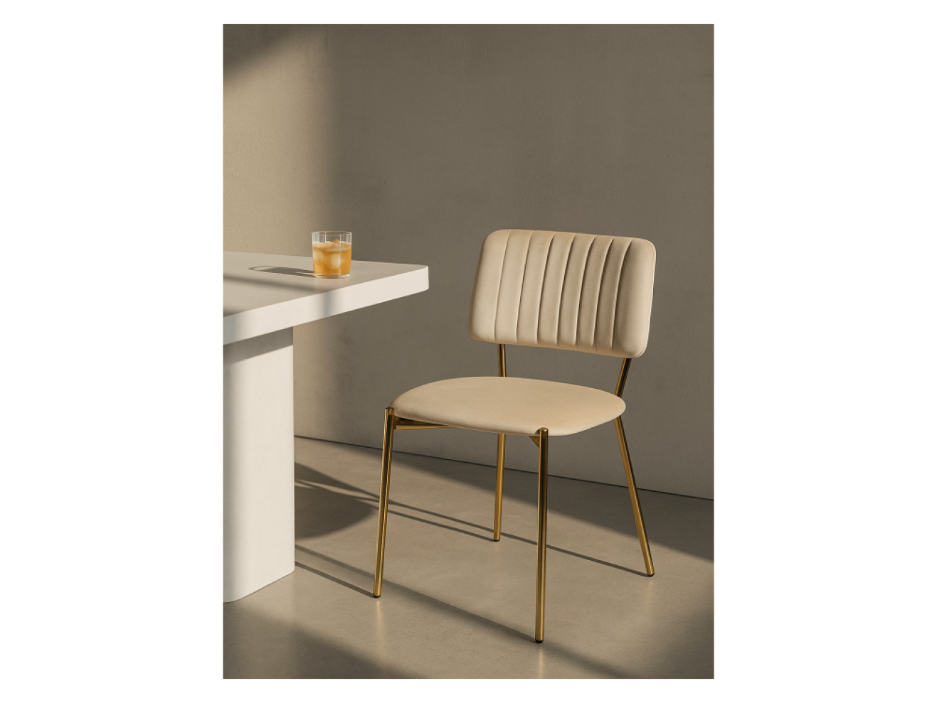 Armond beige / gold Стул на металлокаркасе