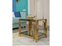 Журнальный столик Stool Group ГЭТСБИ 55х55 Стекло smoke/Сталь золото арт. 1598831