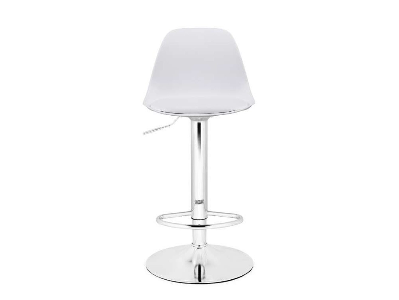 Soft white / chrome Барный стул