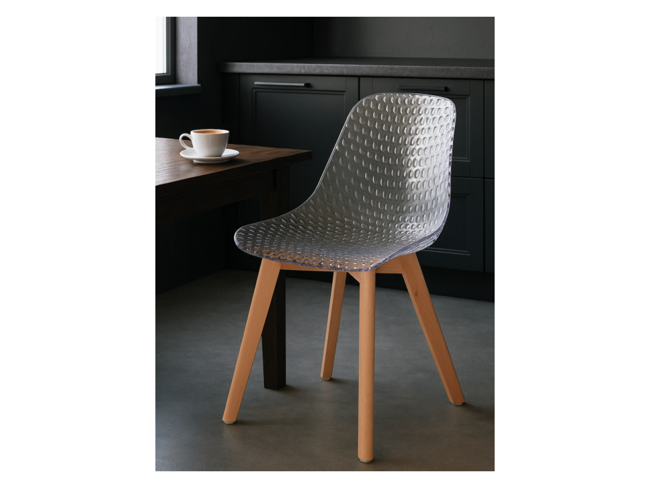 Vart clear / wood Пластиковый стул