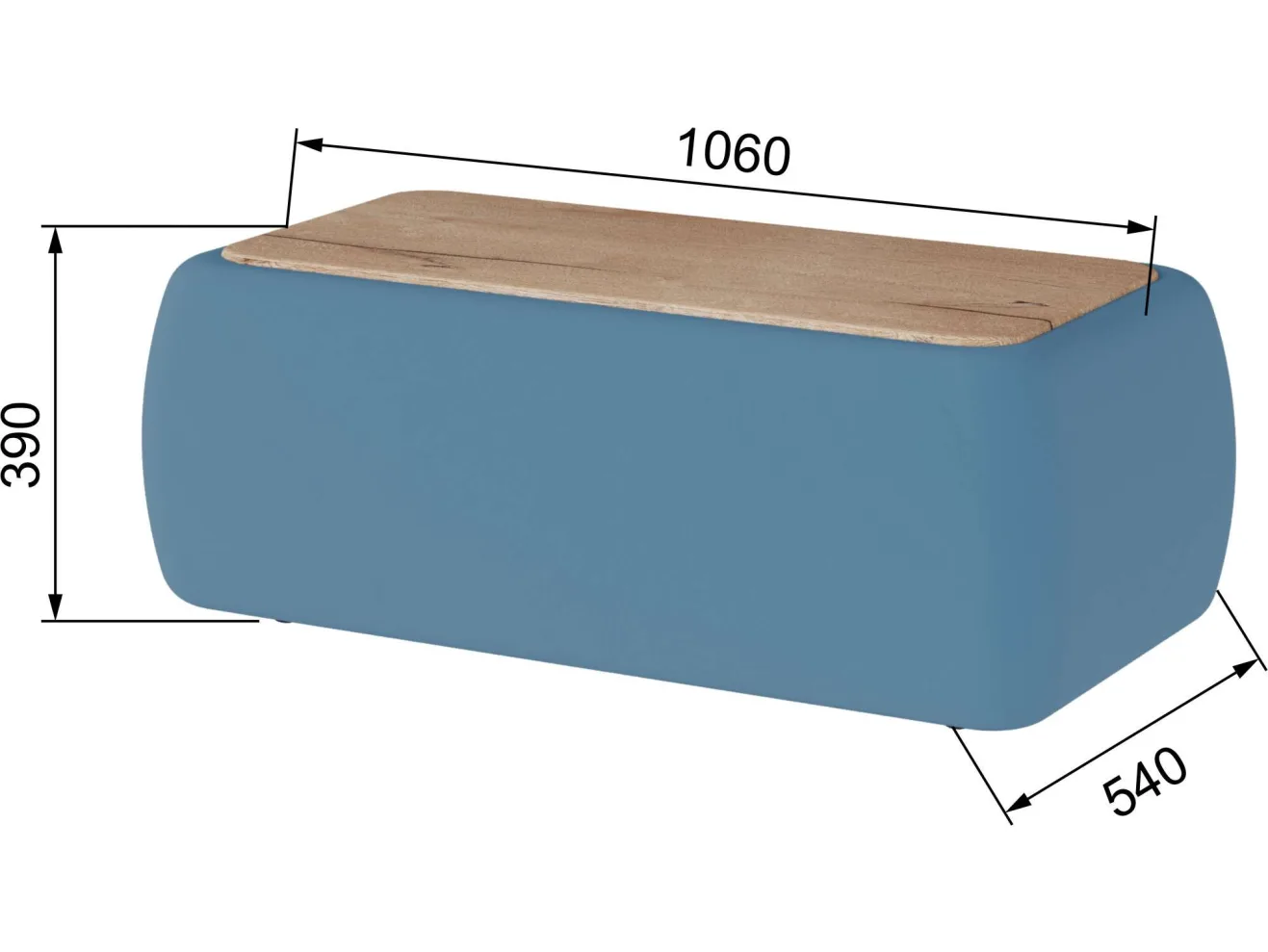 Стол журнальный Дизи, светло-голубой/мдф дуб канадский арт. 1227147