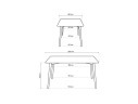 Table 120 white / wood Стол деревянный