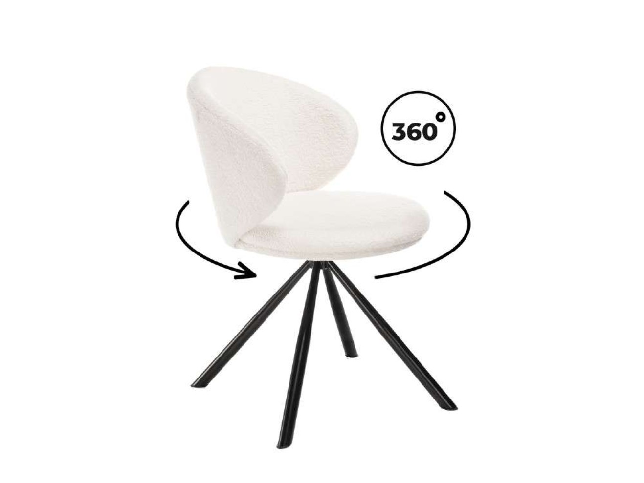 Solomon крутящийся white / black Стул на металлокаркасе